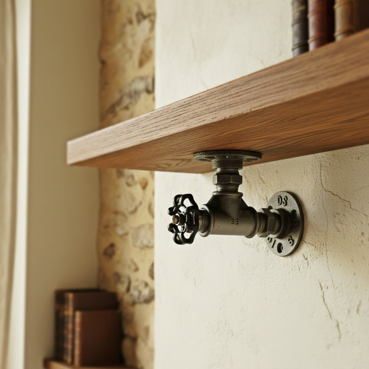 Suporte com volante preto | Modelo 3