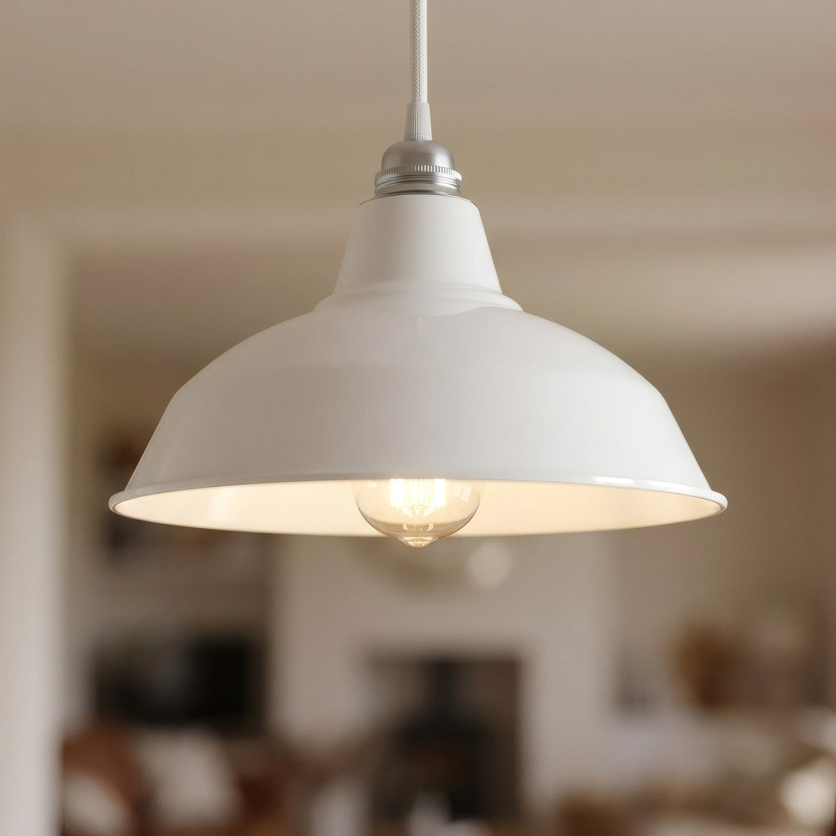 Quebra-luz cónico em metal Ø 30 cm para casquilho E27