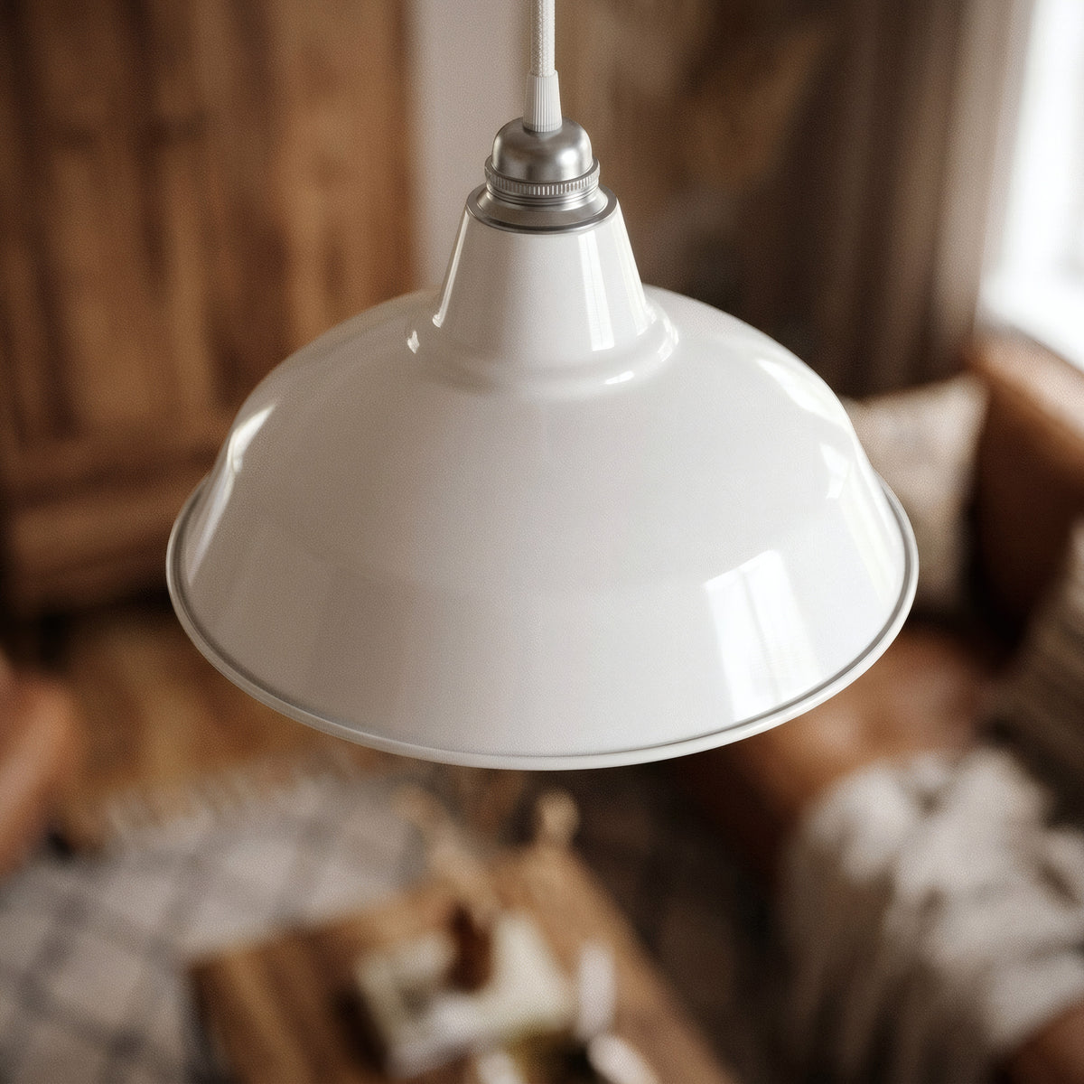 Quebra-luz cónico em metal Ø 30 cm para casquilho E27