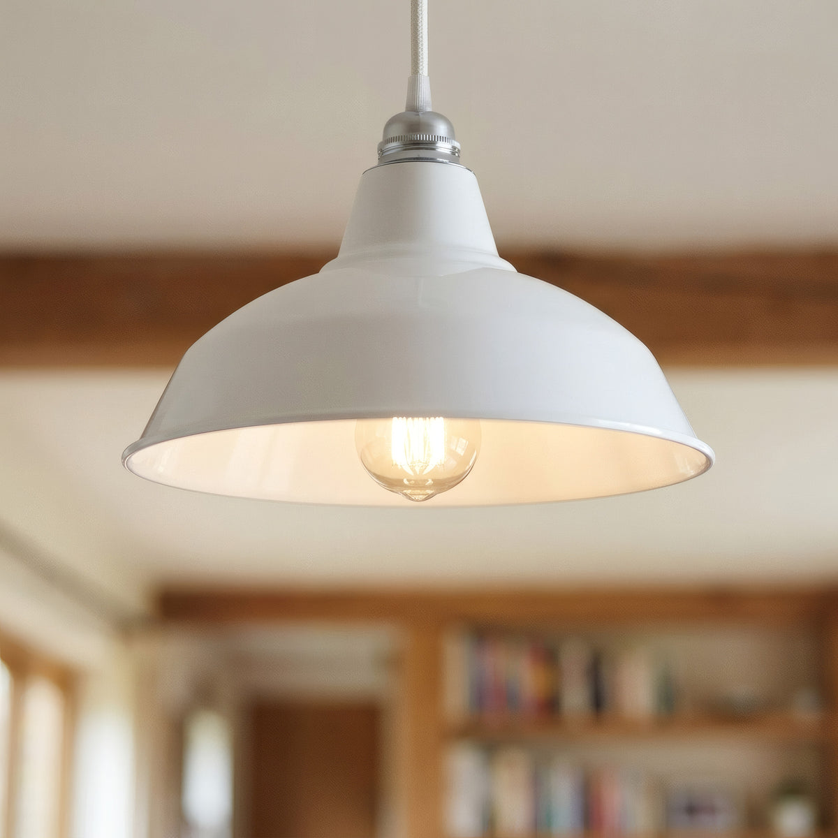 Quebra-luz cónico em metal Ø 30 cm para casquilho E27