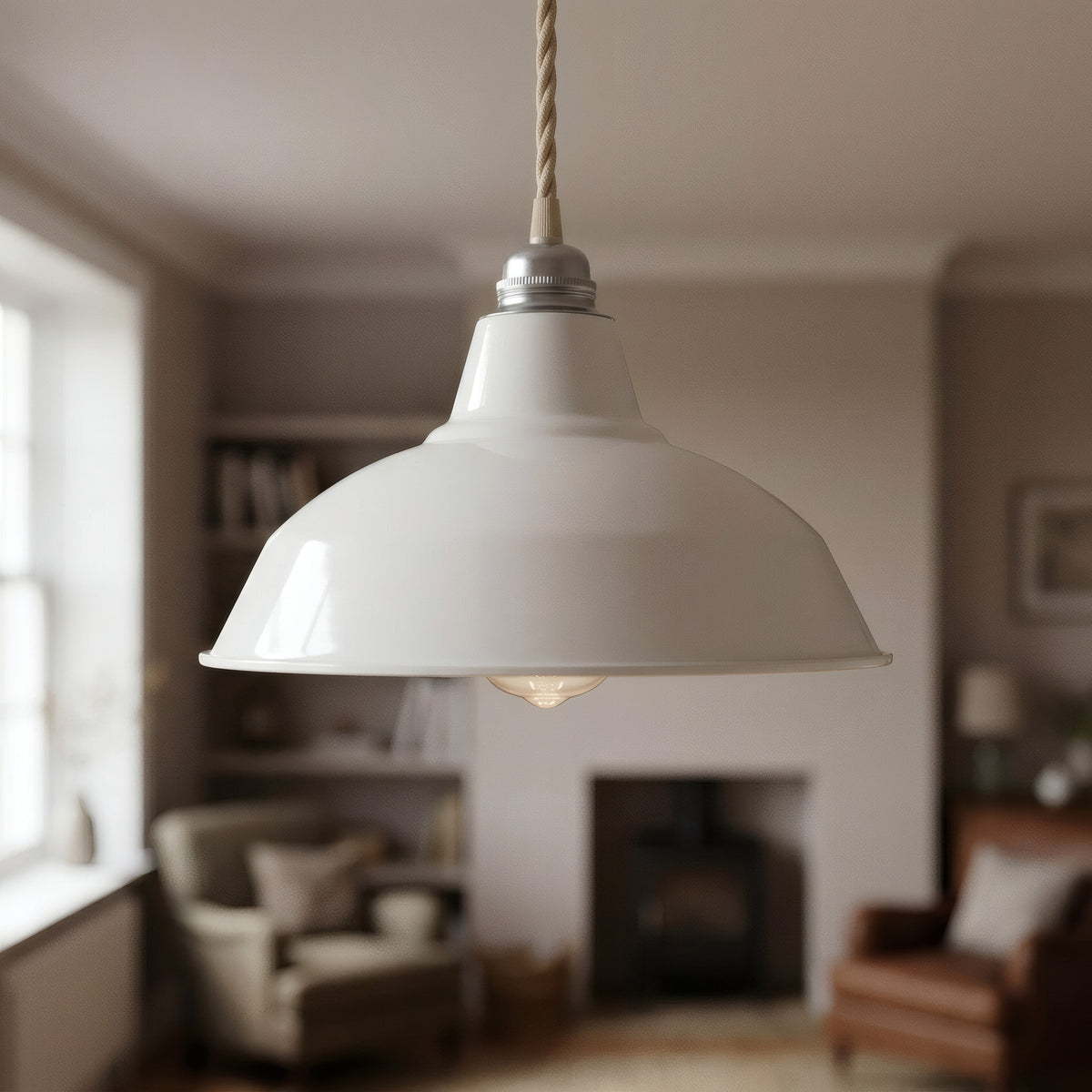 Quebra-luz cónico em metal Ø 30 cm para casquilho E27