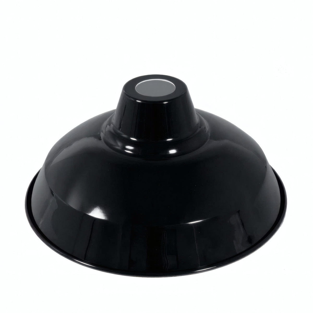 Quebra-luz cónico em metal Ø 30 cm para casquilho E27 — Preto