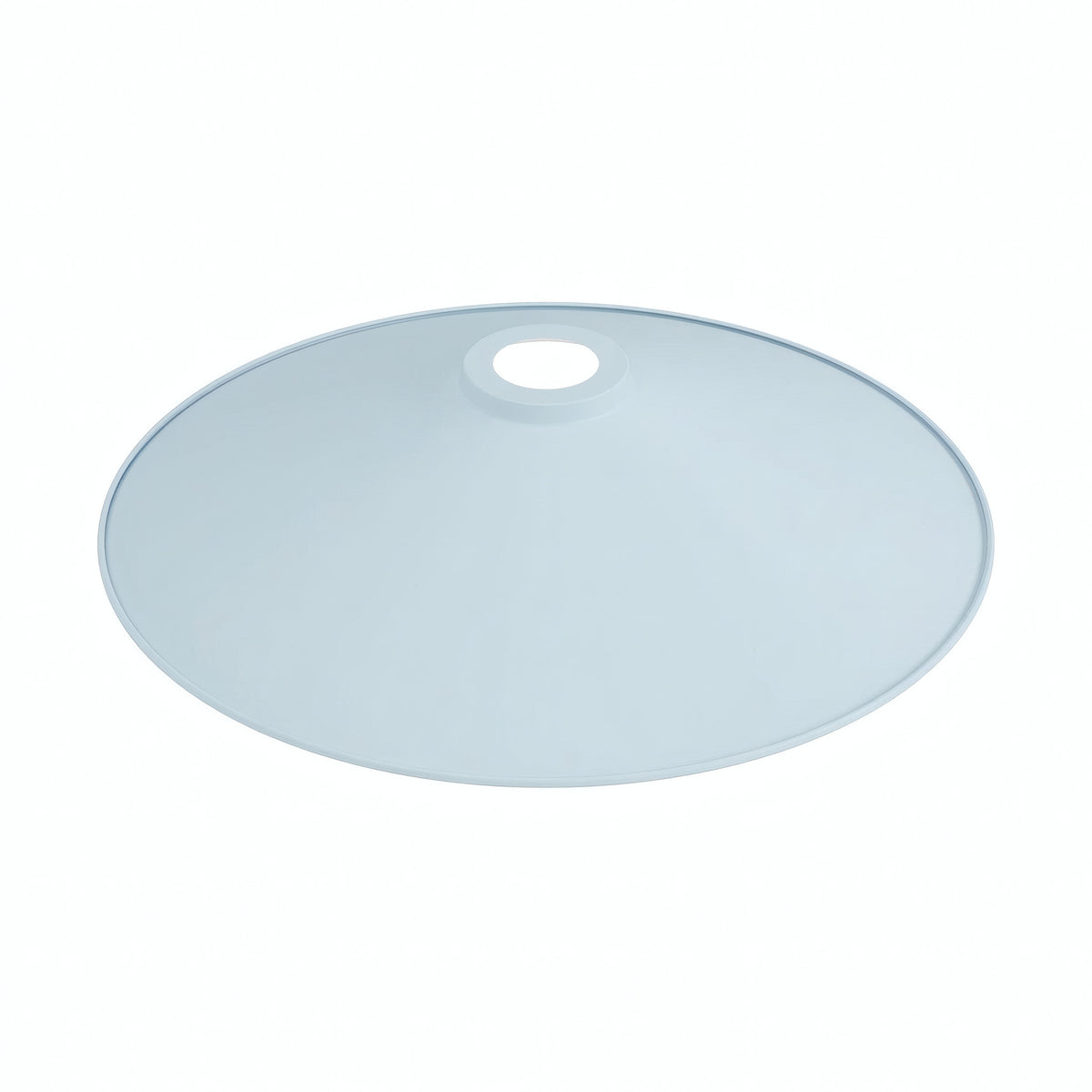 Quebra-luz plano esmaltado Ø 30 cm para casquilho E27 — Azul céu