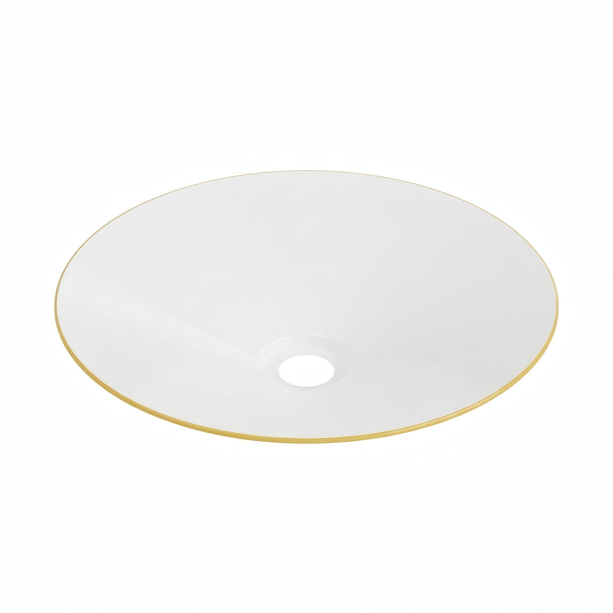 Quebra-luz plano esmaltado Ø 30 cm para casquilho E27 — Amarelo mostarda