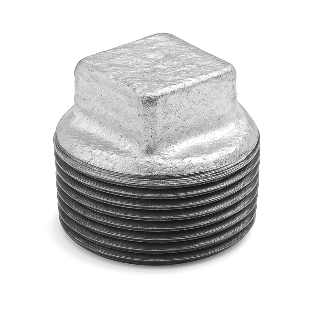 Tampão macho sem batente em ferro maleável galvanizado