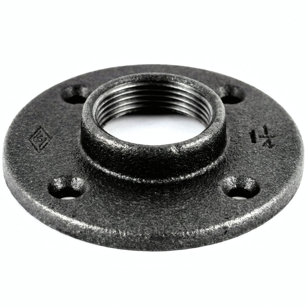 Flange 1''1/4 | 33x42mm diâmetro grande ferro fundido preto - foto de produto sobre fundo branco 7