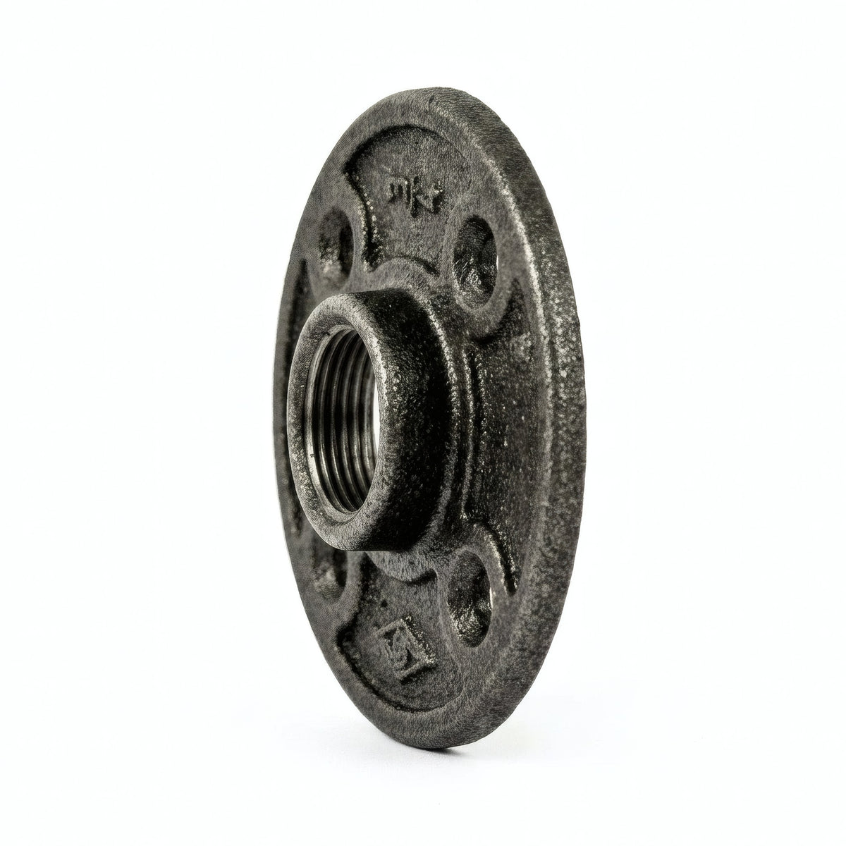 Flange 3/4'' | 20x27mm diâmetro grande ferro fundido preto - foto de produto sobre fundo branco 8