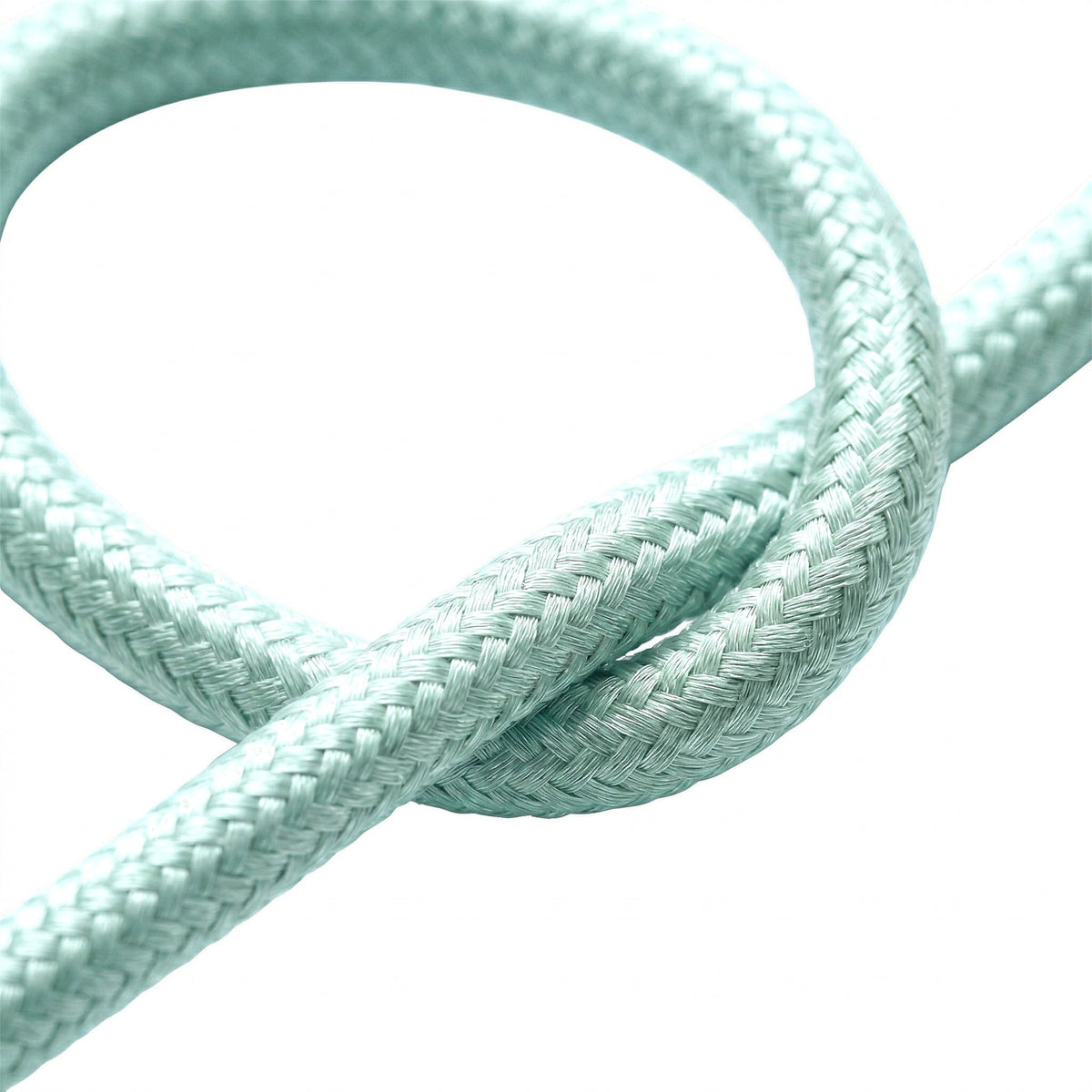 Cabo têxtil redondo de algodão – Verde celadon