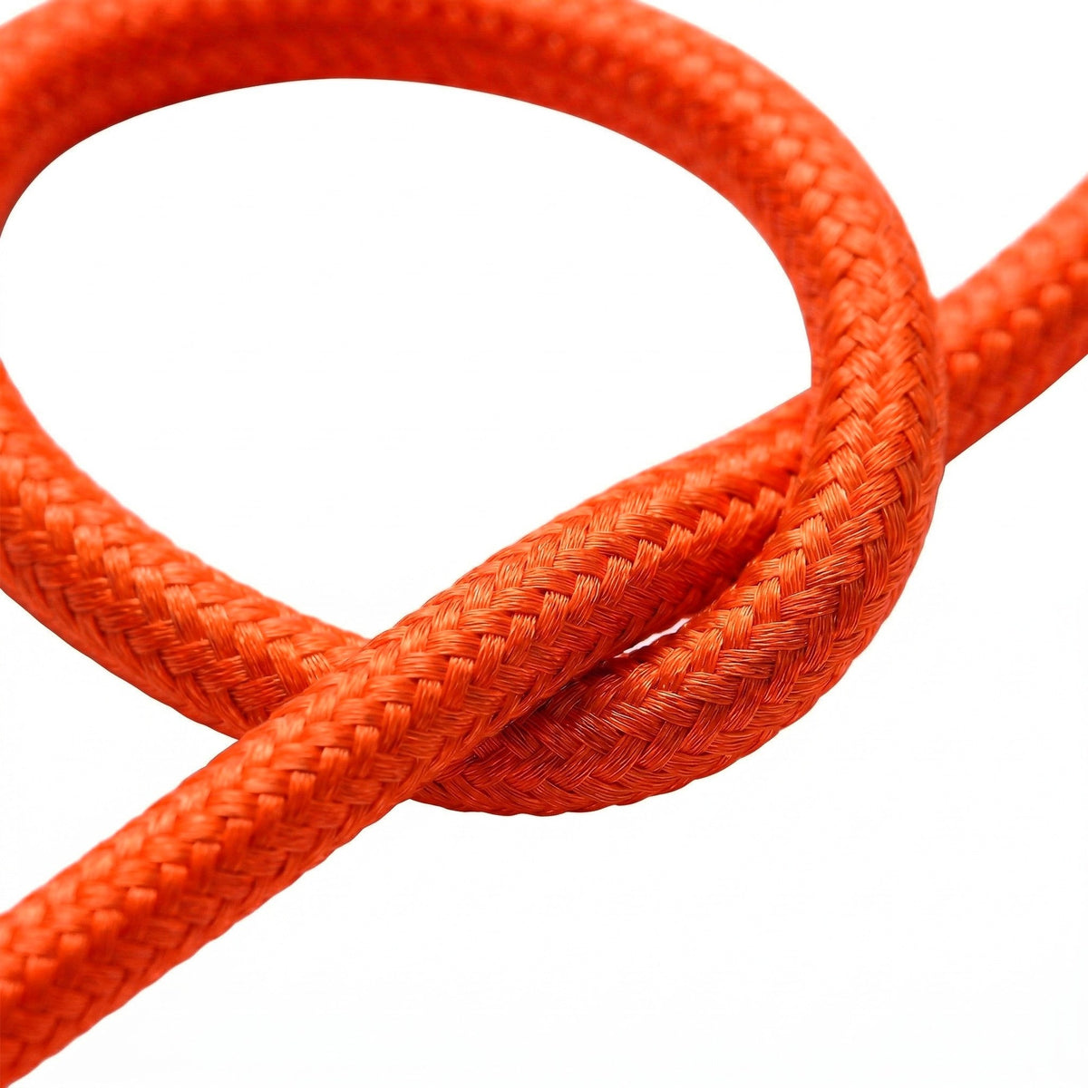 Cabo têxtil redondo efeito seda fluo – Laranja