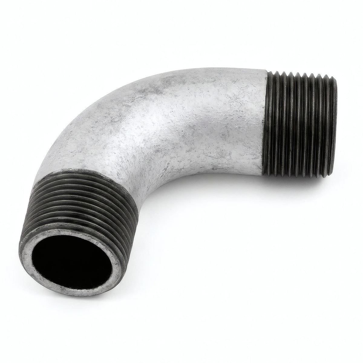 Cotovelo de raio longo 90° M/M em ferro fundido galvanizado - foto de produto sobre fundo branco 1