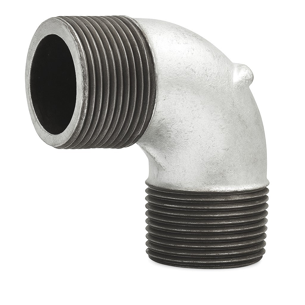 Coude mâle / mâle plomberie fonte galvanisée