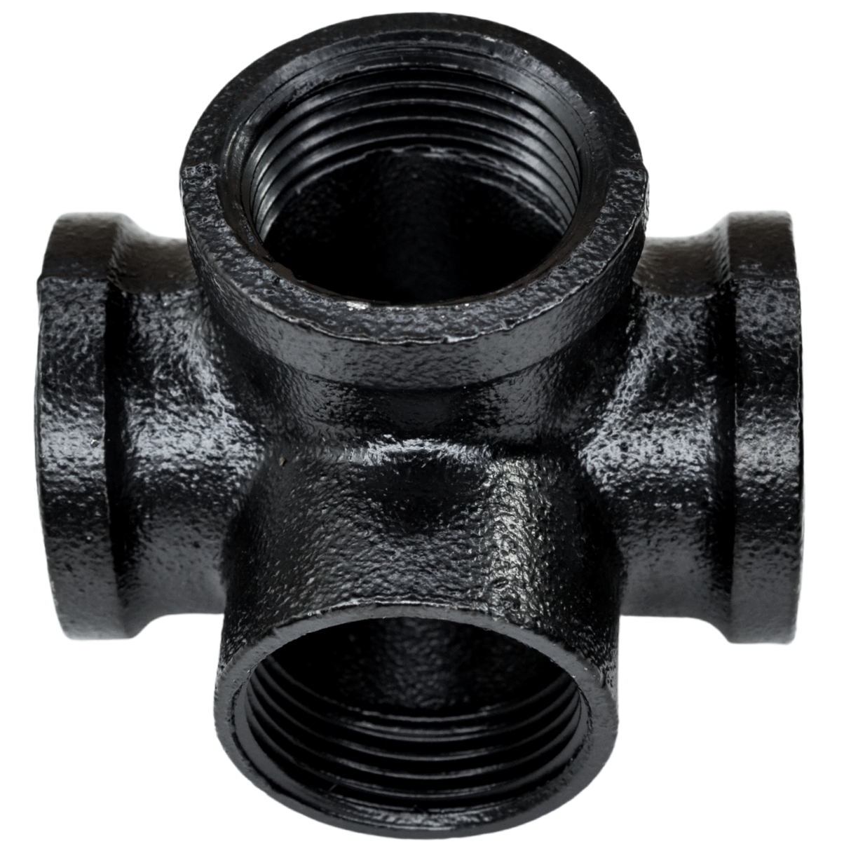 Distributeur té plomberie peint en noir