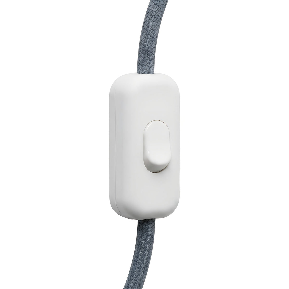 Interruptor bipolar de báscula para cabo de candeeiro — Branco