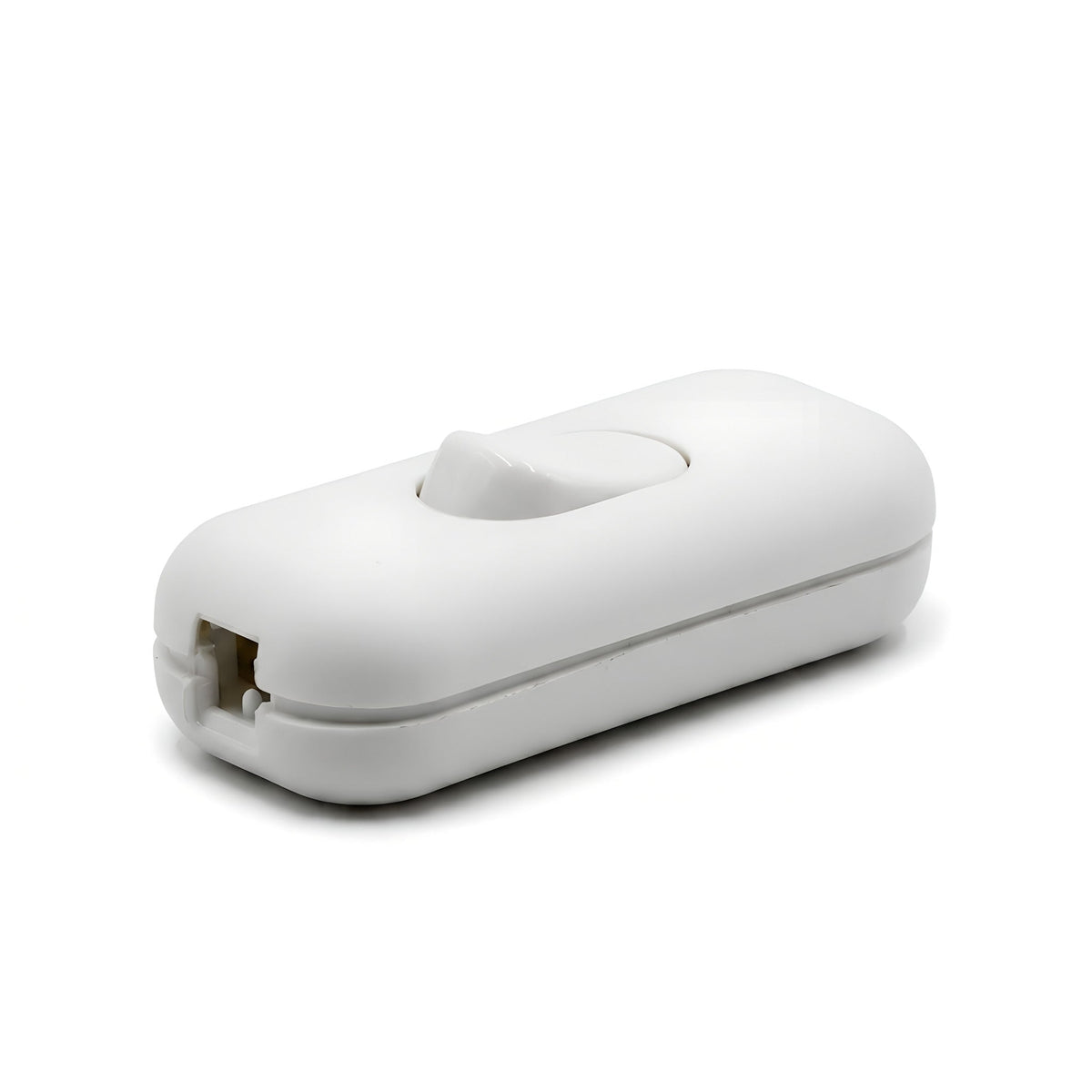 Interruptor bipolar de báscula para cabo de candeeiro — Branco