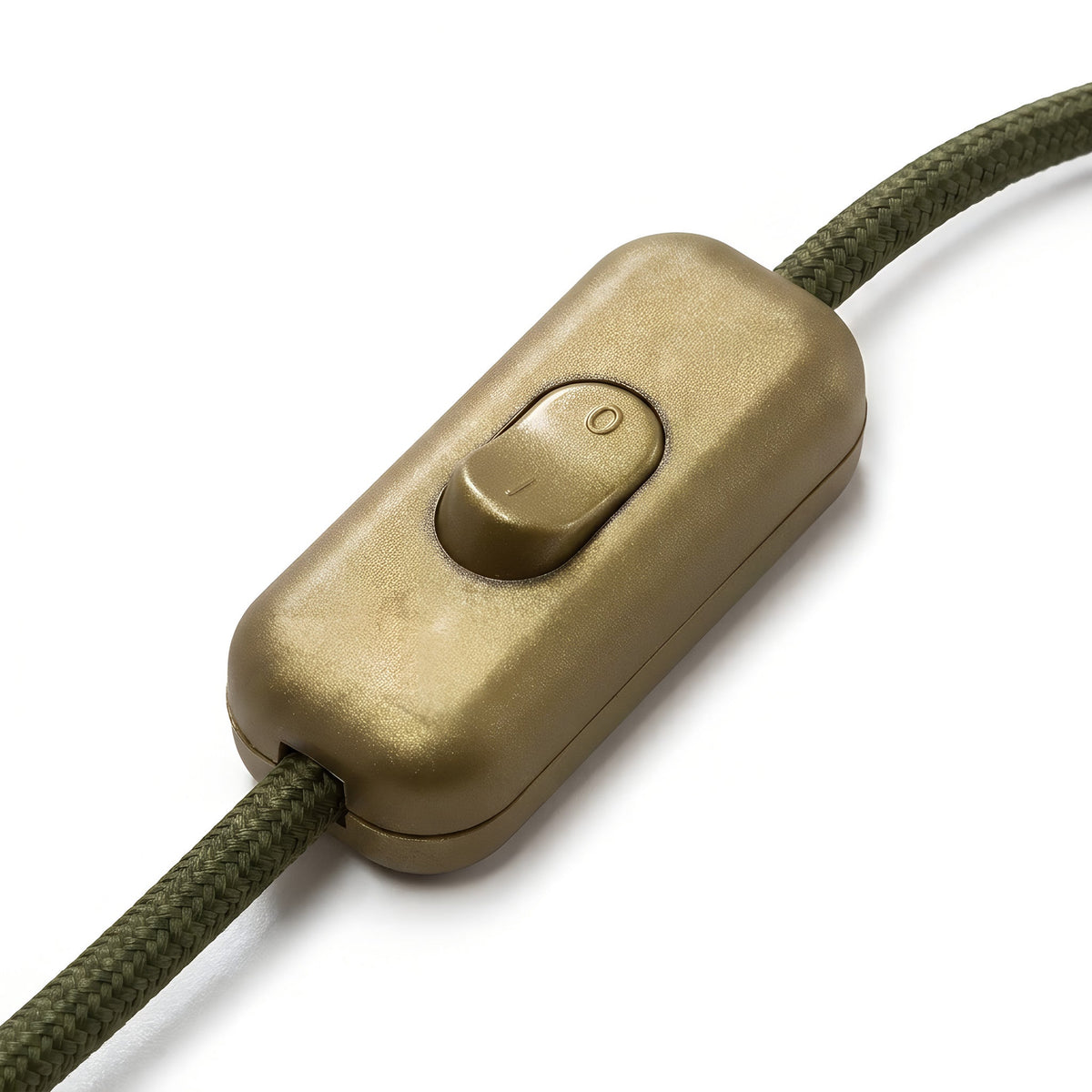 Interruptor bipolar de báscula para cabo de candeeiro — Dourado