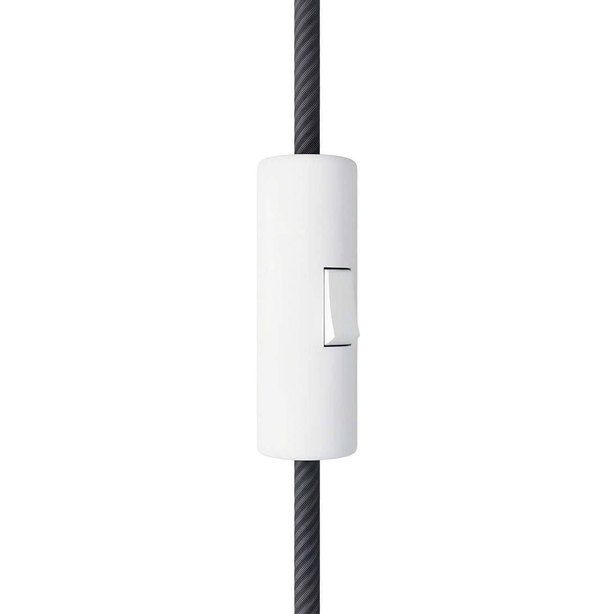 Interruptor cilíndrico basculante unipolar com terra — Branco