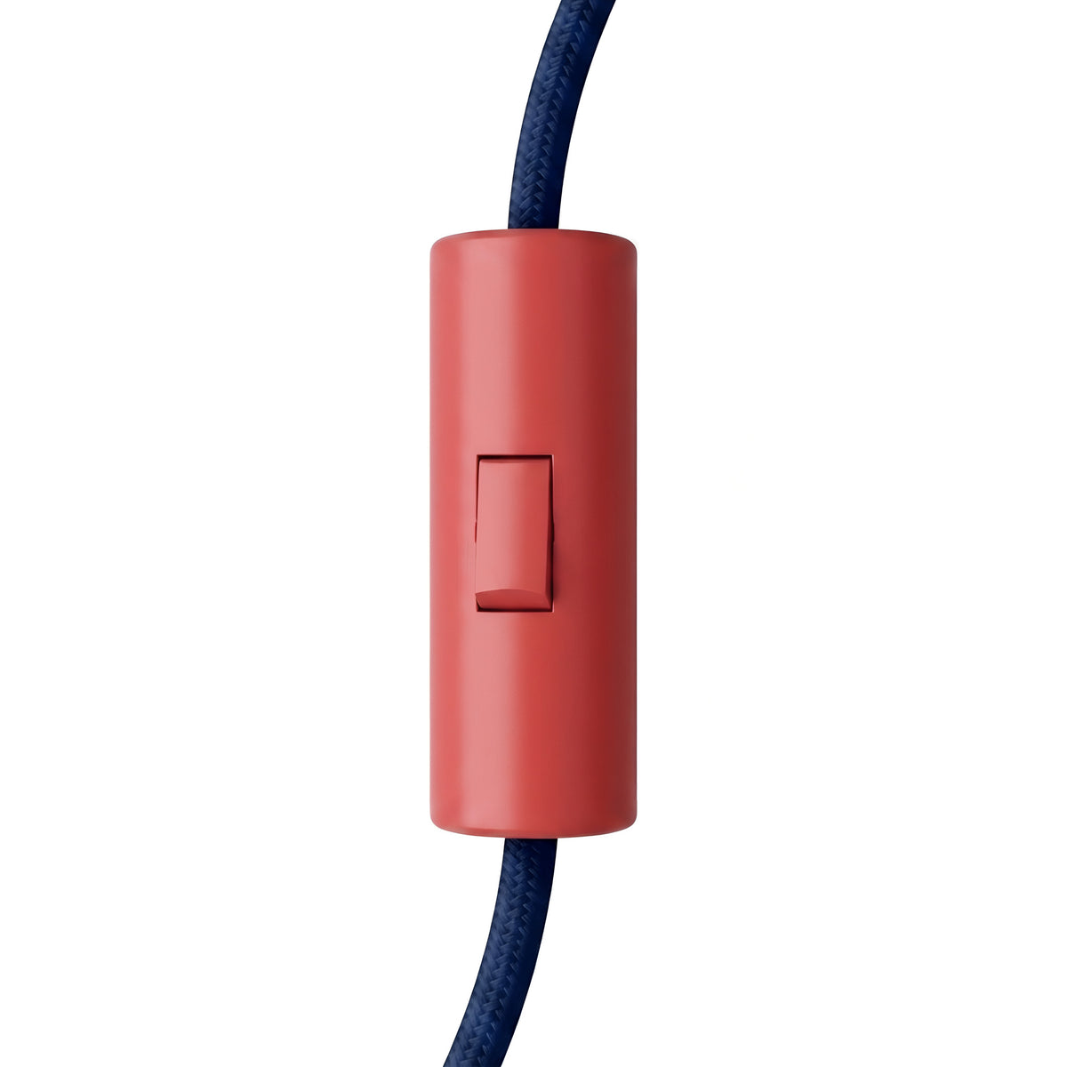 Interruptor cilíndrico basculante unipolar com terra — Vermelho