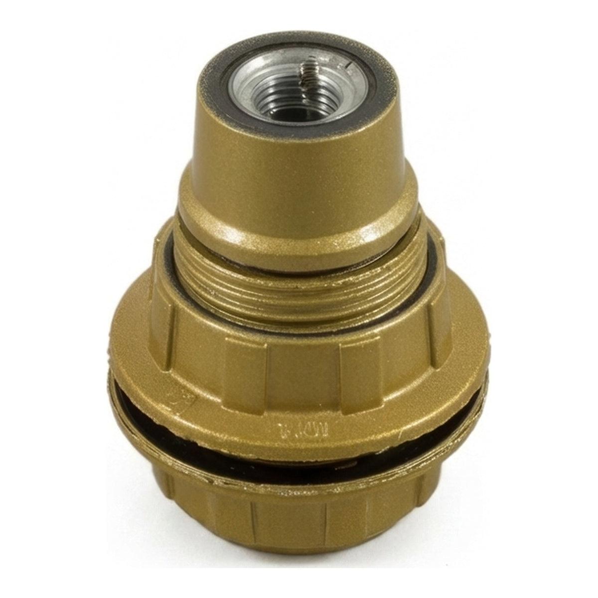 Casquilho E14 em baquelite com anel duplo — Dourado