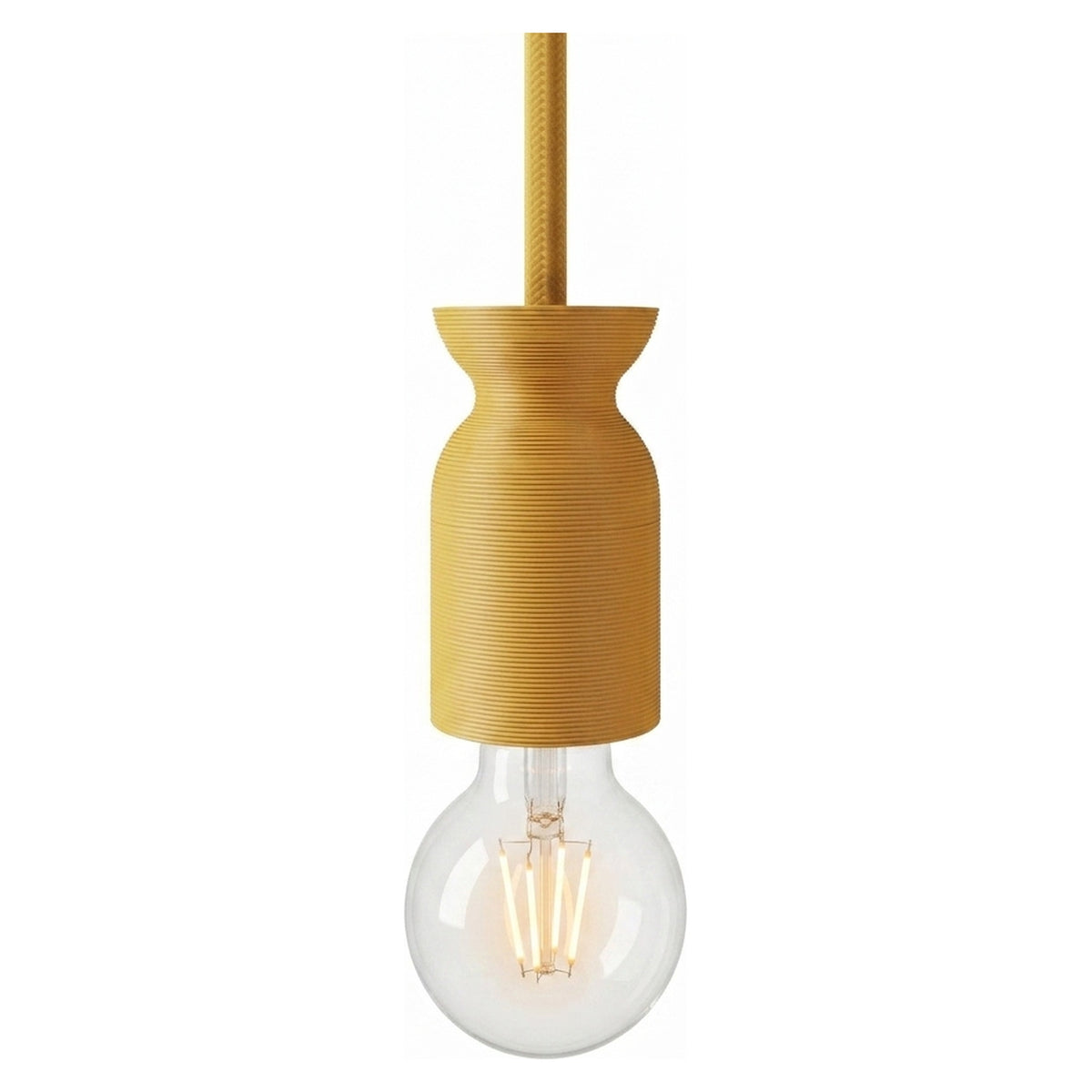 Casquilho E27 em plástico reciclado impresso em 3D — Ocre