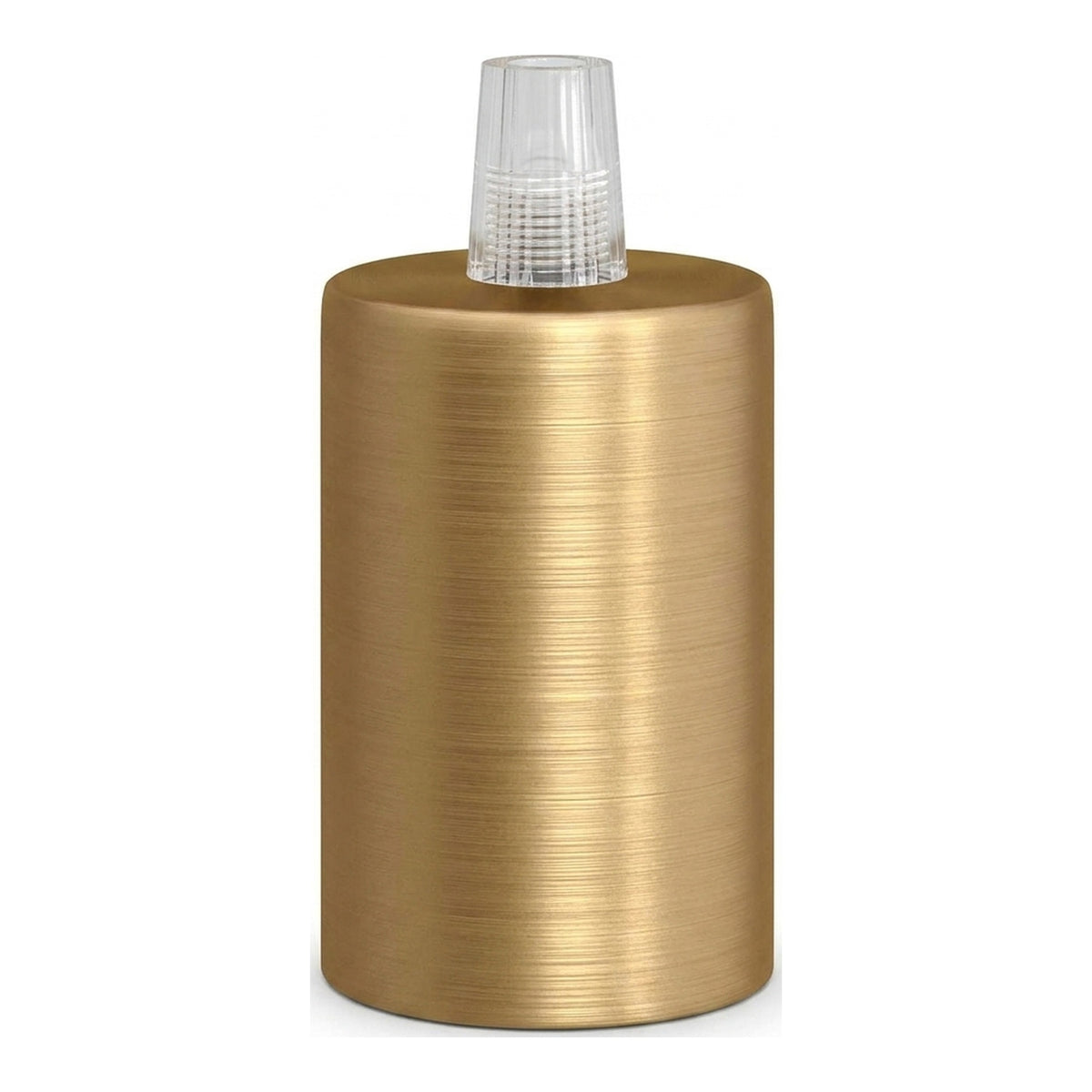 Casquilho E27 cilíndrico em metal — Cónico em plástico / Bronze acetinado
