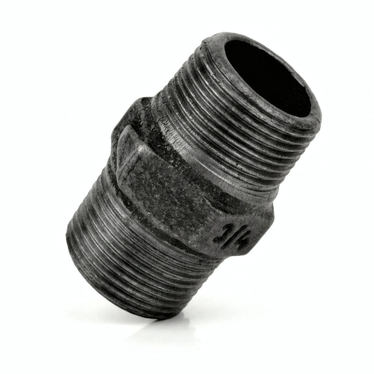 Niple igual em ferro fundido preto - foto de produto sobre fundo branco 7
