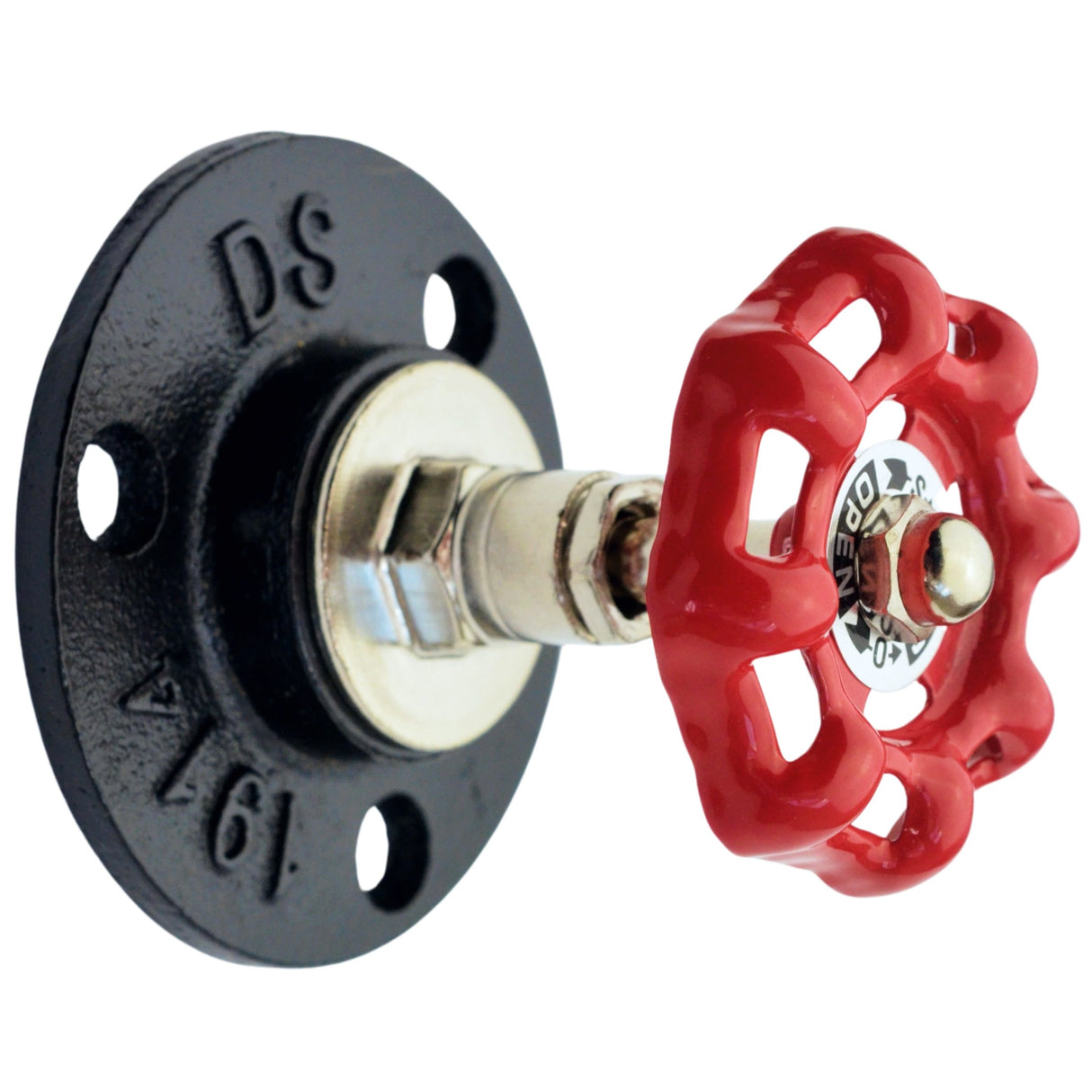 Cabide Volante de Válvula Vermelho - volante de válvula decorativo em ferro fundido vermelho