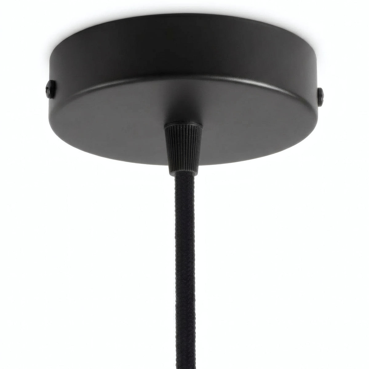 Florão cilíndrico em metal, Ø 120 mm — Cónico em termoplástico / Preto