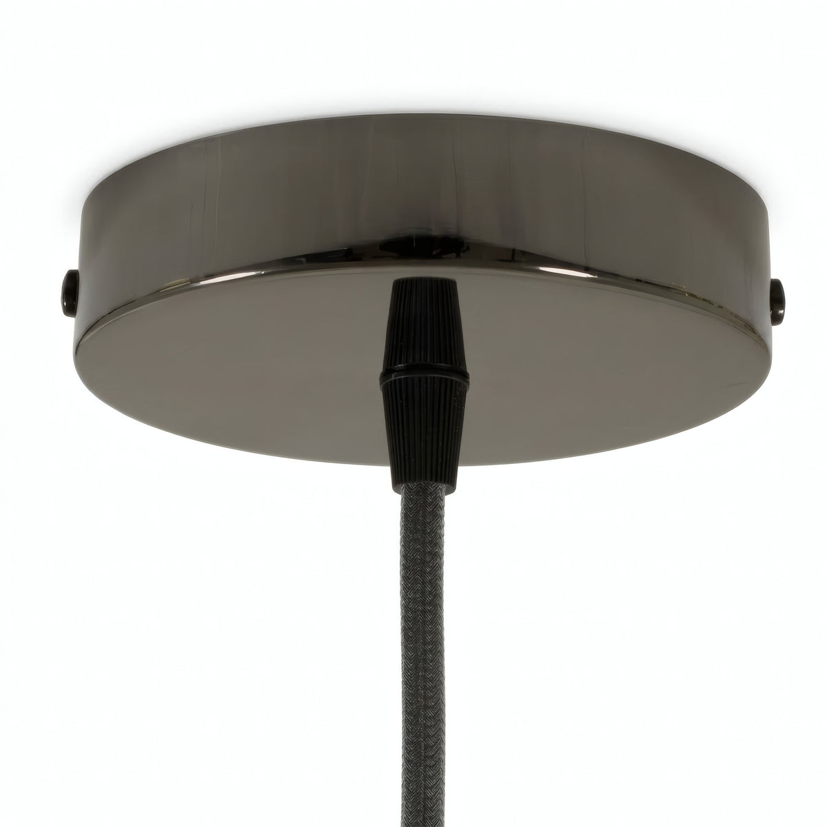 Florão cilíndrico em metal, Ø 120 mm — Cónico em termoplástico / Pérola negra