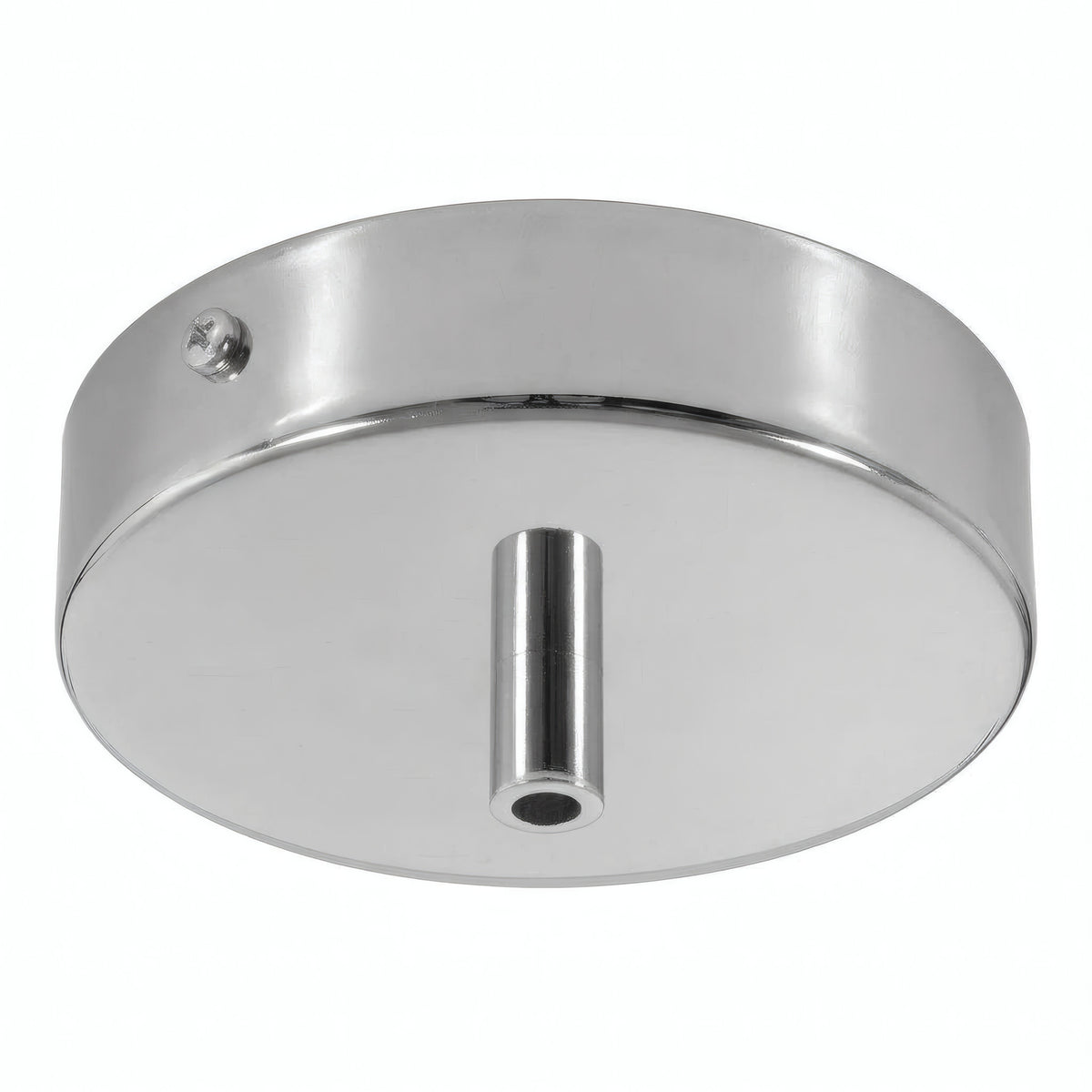 Florão cilíndrico em metal, Ø 120 mm — Cilíndrico em metal / Cromado