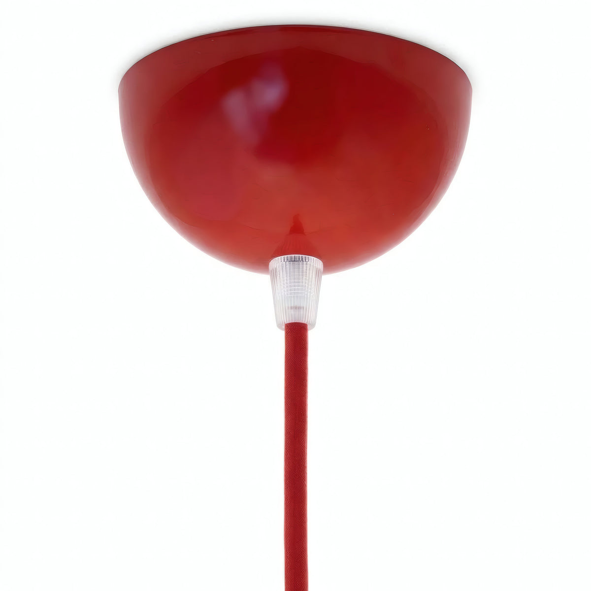 Florão semiesférico em metal, Ø 100 mm — Vermelho