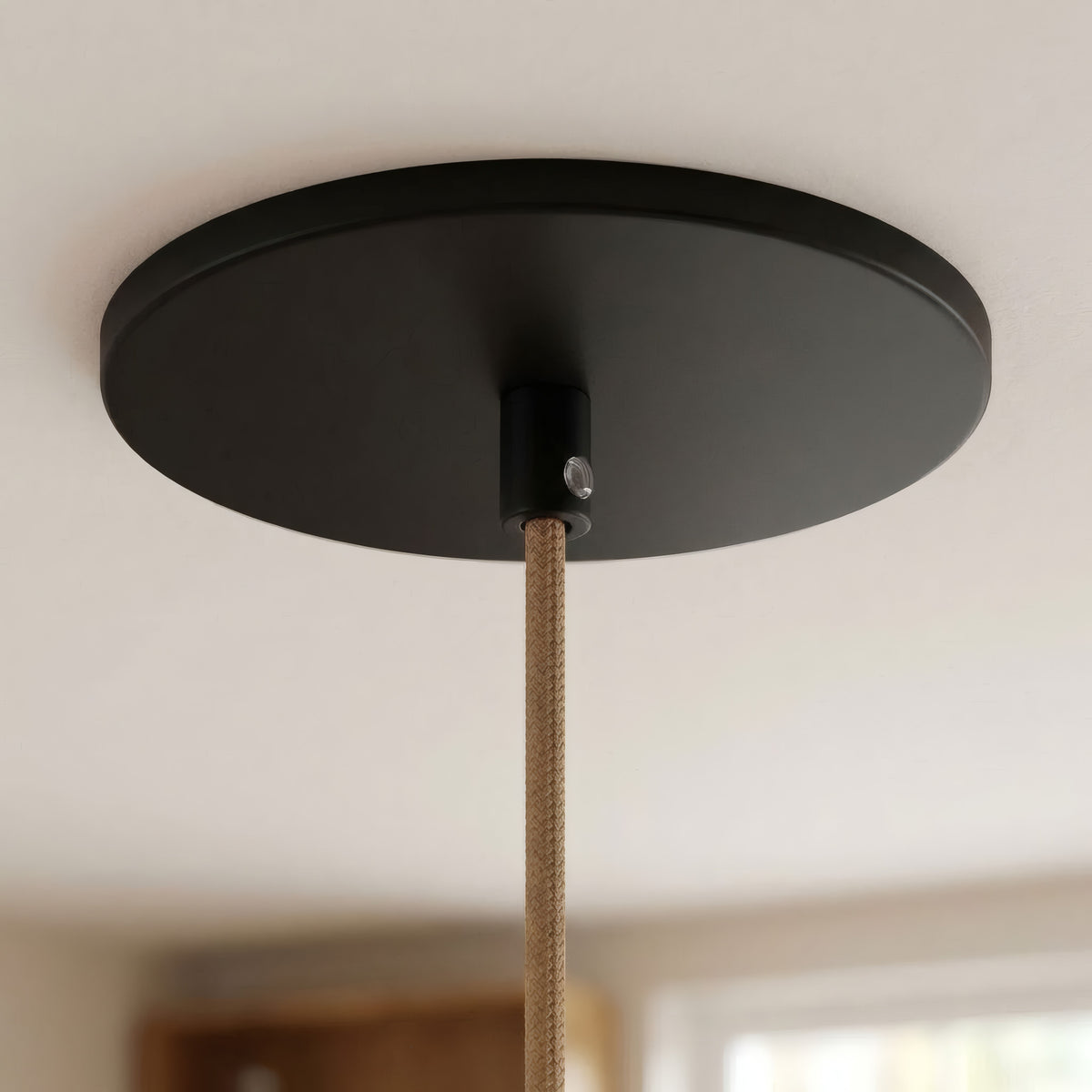 Florão de encastrar à face, Ø 126 mm — Preto