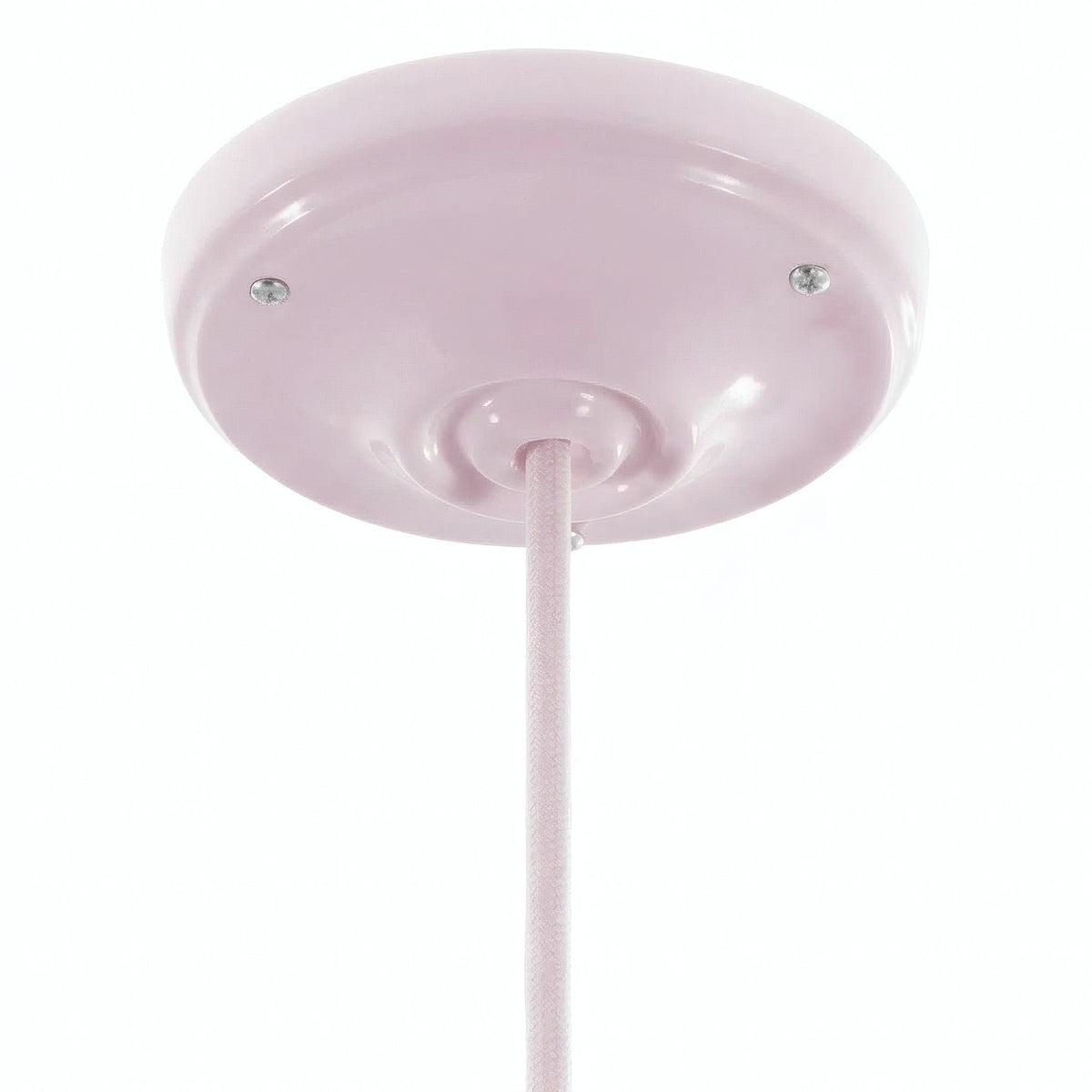Florão em porcelana com kit de fixação, Ø 105 mm — Rosa antigo