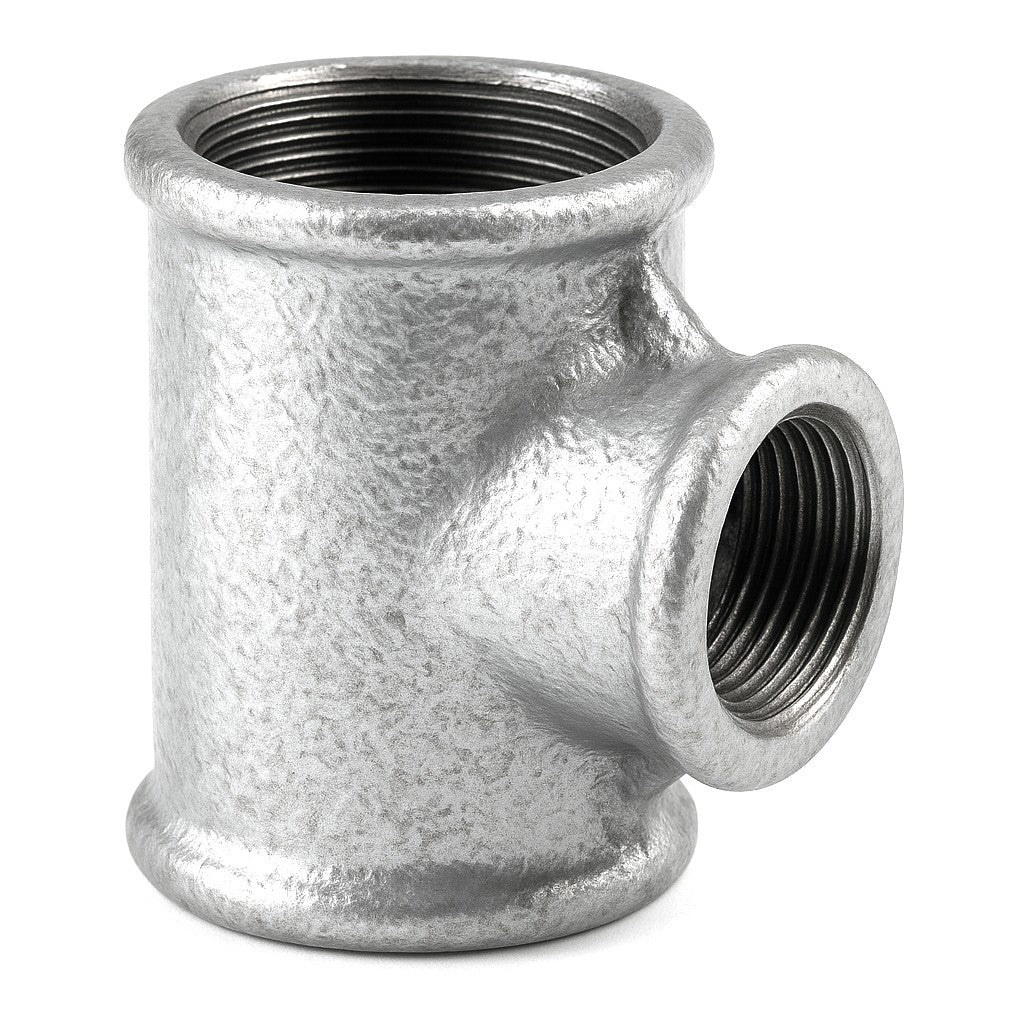 Té réduit plomberie galvanisé taraudé