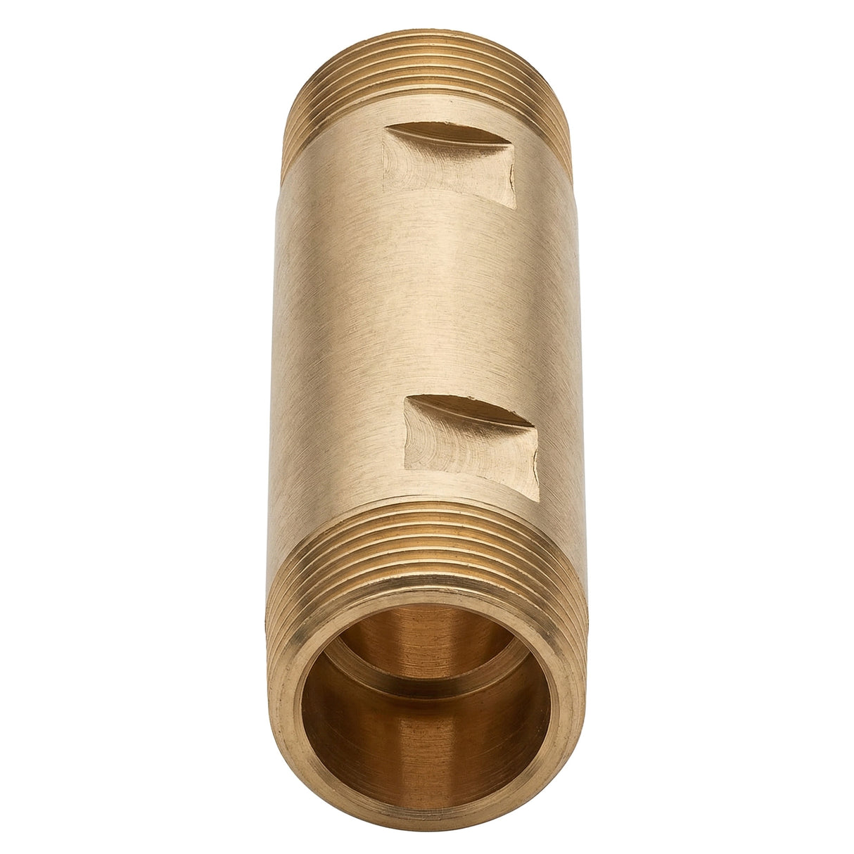 Tubo de espera macho-macho para contador de água em latão CW617N BSP - vista lateral