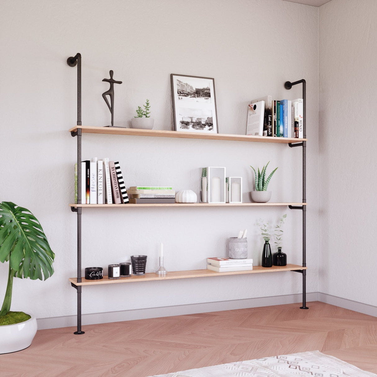 Kit montante de prateleiras para canalização feito à medida