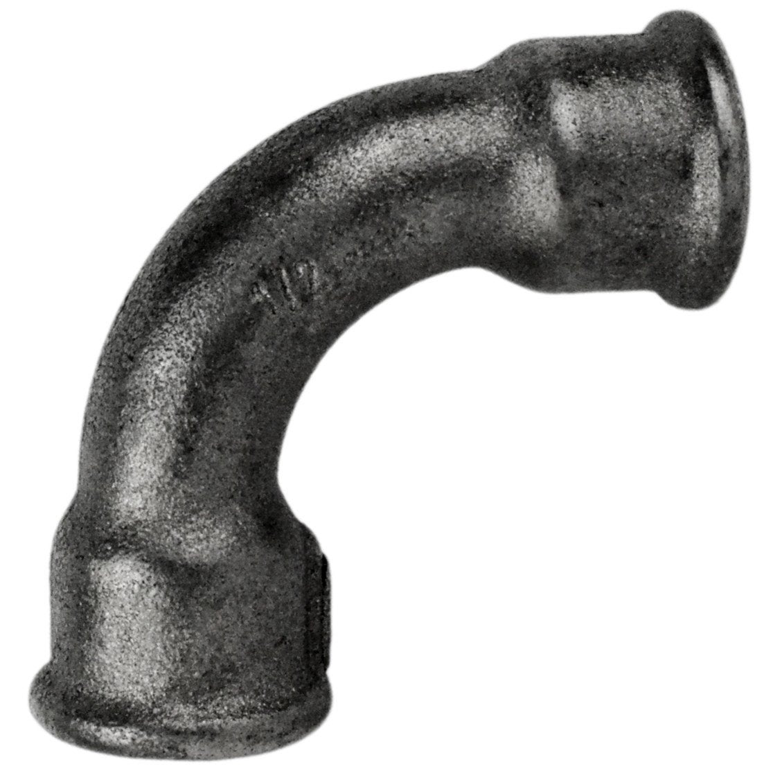 Cotovelo de raio longo 90° fêmea/fêmea ferro fundido preto