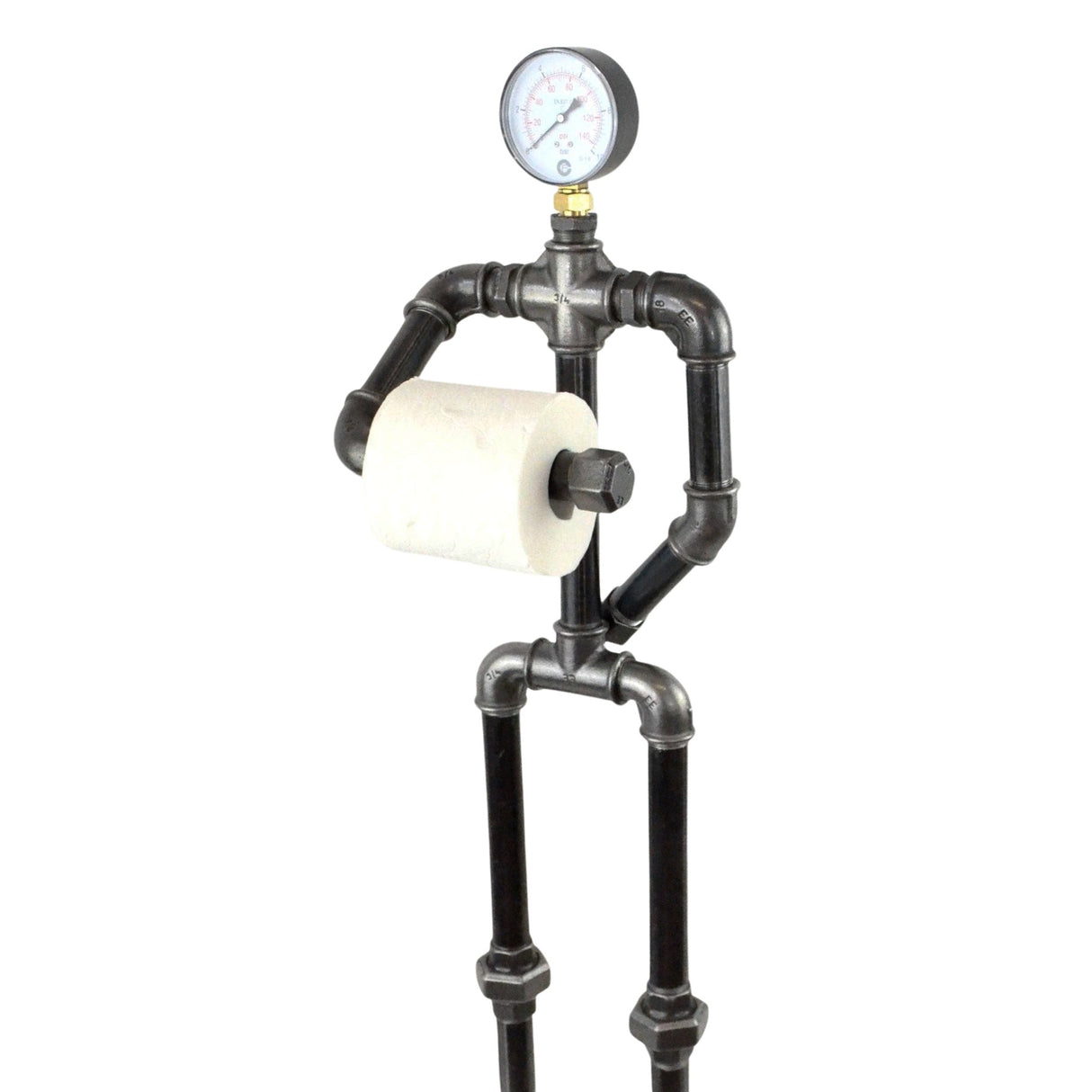 dérouleur bonhomme toilette en métal