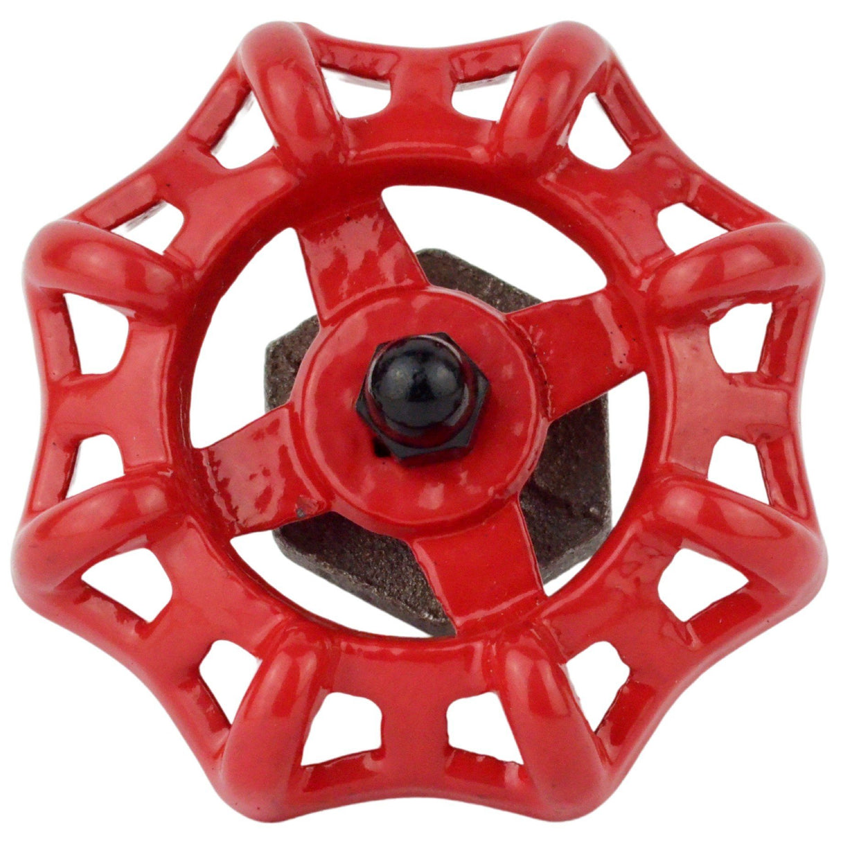 grand volant de vanne décoration rouge