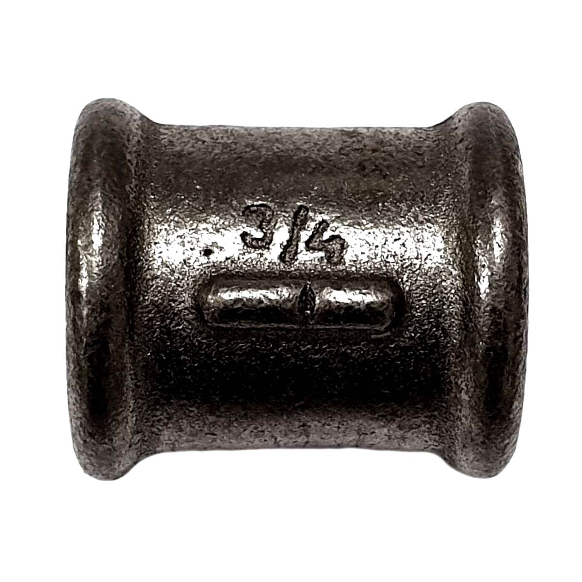 Luva Direita/Esquerda FF ferro fundido preto rosca 3/4" Ø27 nos filetes