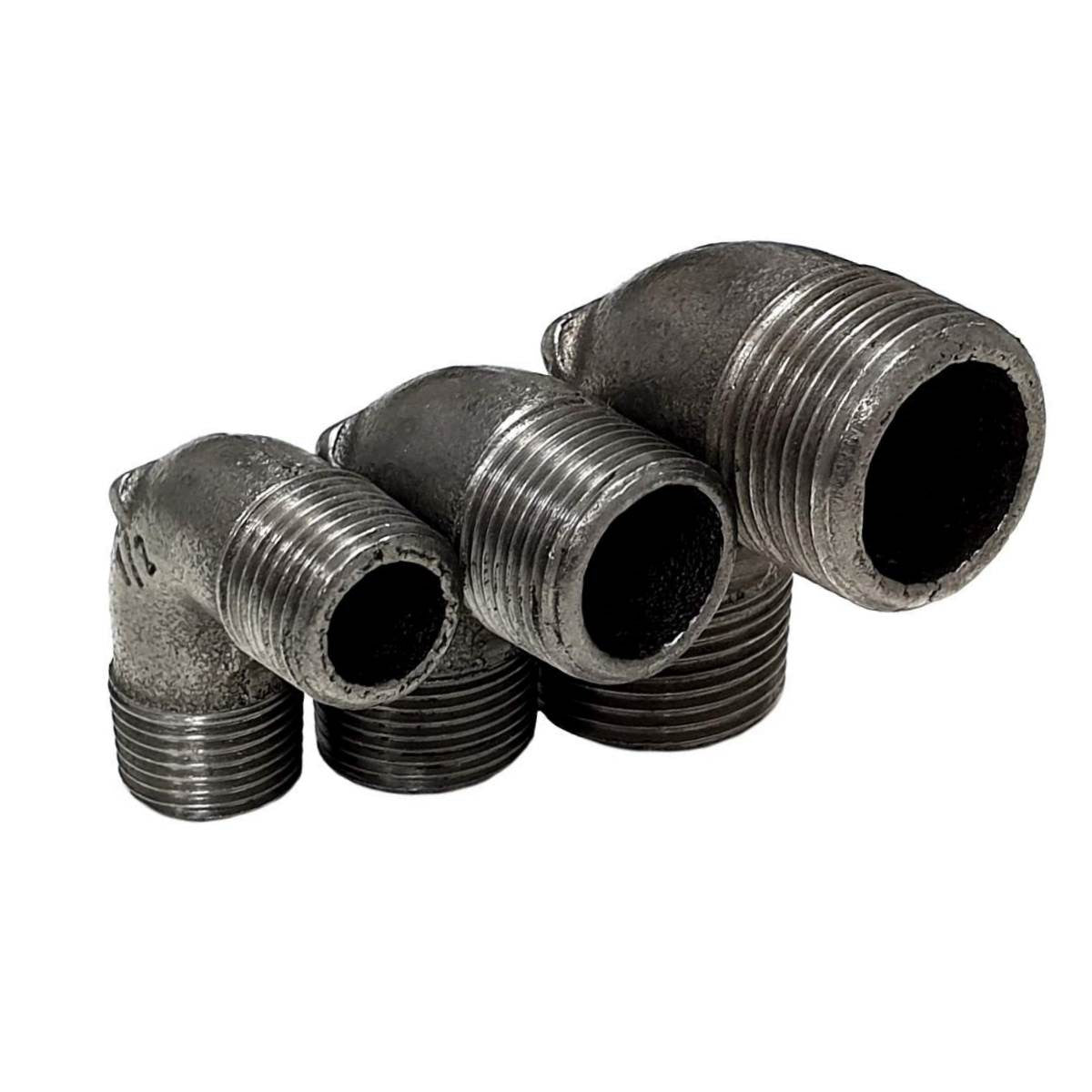Raccord coude fonte noire 90° Mal/Mal