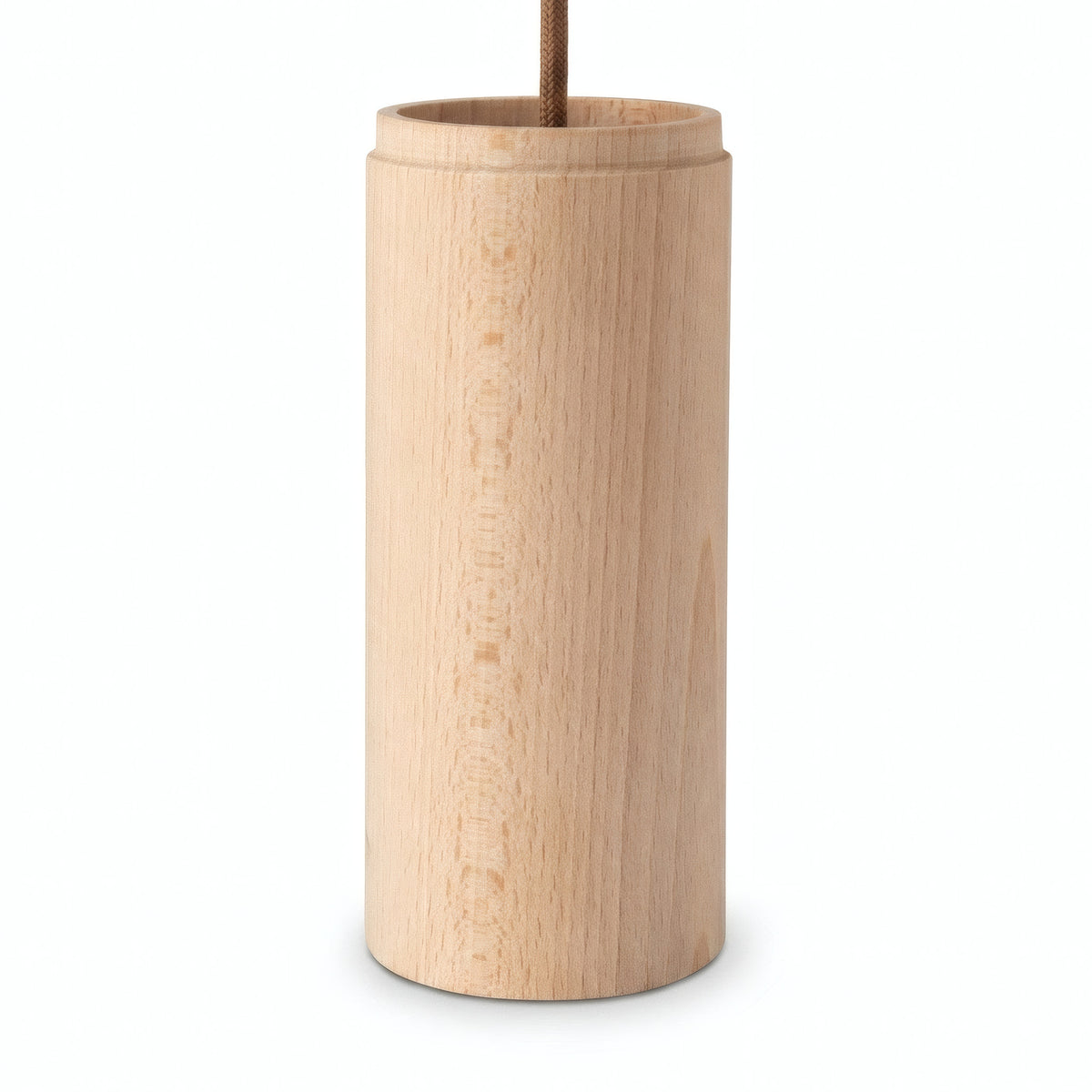 Quebra-luz cilíndrico de faia para foco com casquilho E27 — Madeira natural