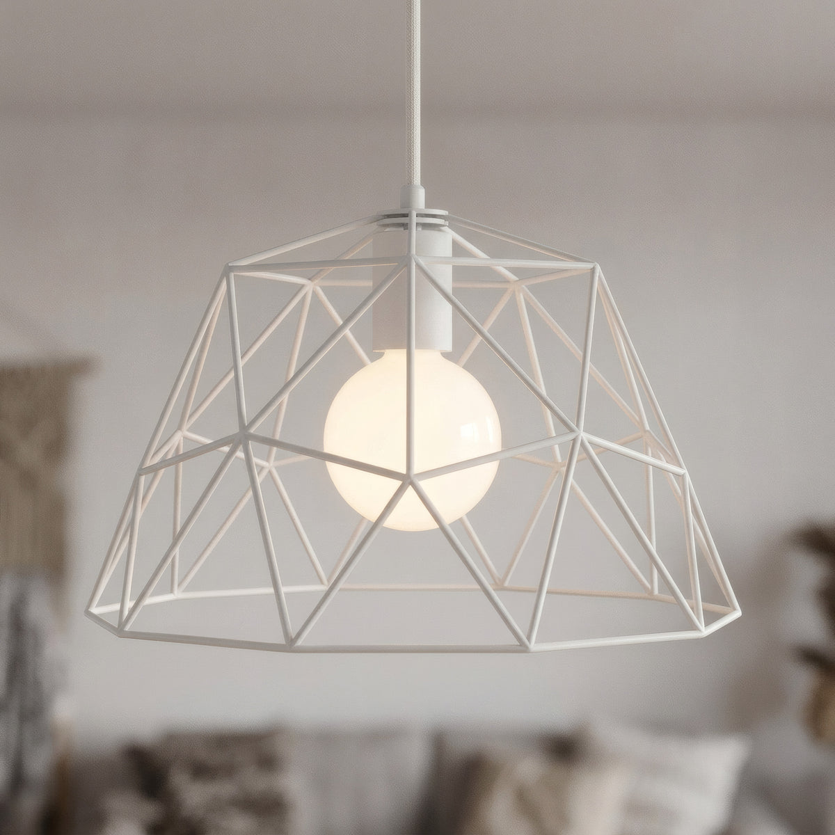Quebra-luz gaiola cúpula XL metal Ø 35 cm com casquilho E27