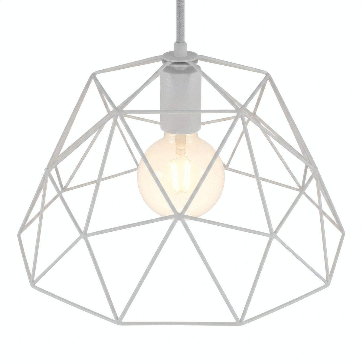 Quebra-luz gaiola cúpula XL metal Ø 35 cm com casquilho E27