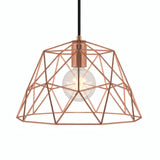 Quebra-luz gaiola cúpula XL metal Ø 35 cm com casquilho E27 — Cobre