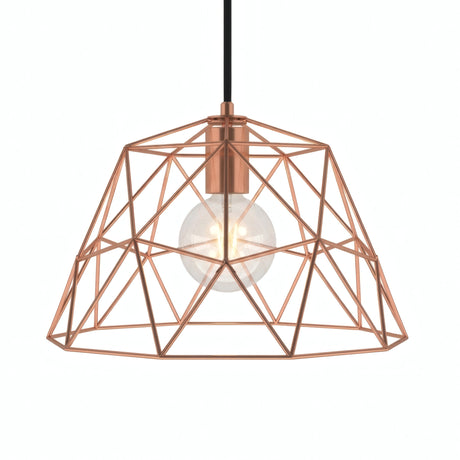 Quebra-luz gaiola cúpula XL metal Ø 35 cm com casquilho E27 — Cobre