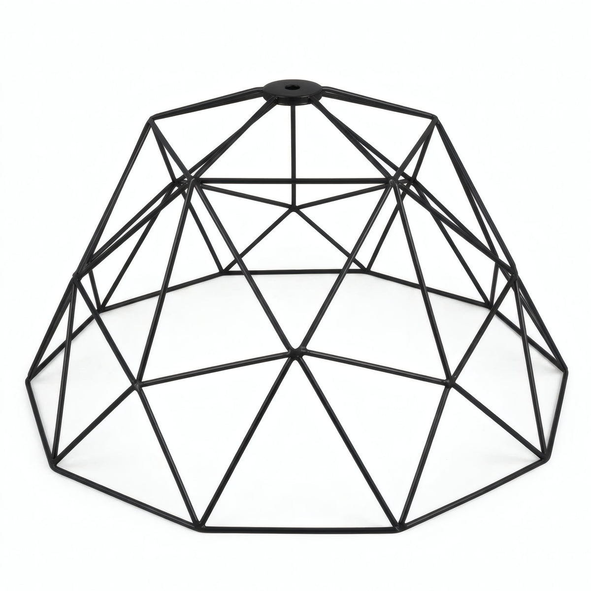 Quebra-luz gaiola cúpula XL metal Ø 35 cm com casquilho E27 — Preto