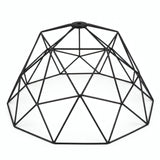 Quebra-luz gaiola cúpula XL metal Ø 35 cm com casquilho E27 — Preto