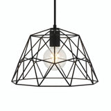 Quebra-luz gaiola cúpula XL metal Ø 35 cm com casquilho E27 — Preto