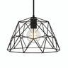 Quebra-luz gaiola cúpula XL metal Ø 35 cm com casquilho E27 — Preto