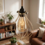 Quebra-luz gaiola de metal em gota com braçadeira regulável